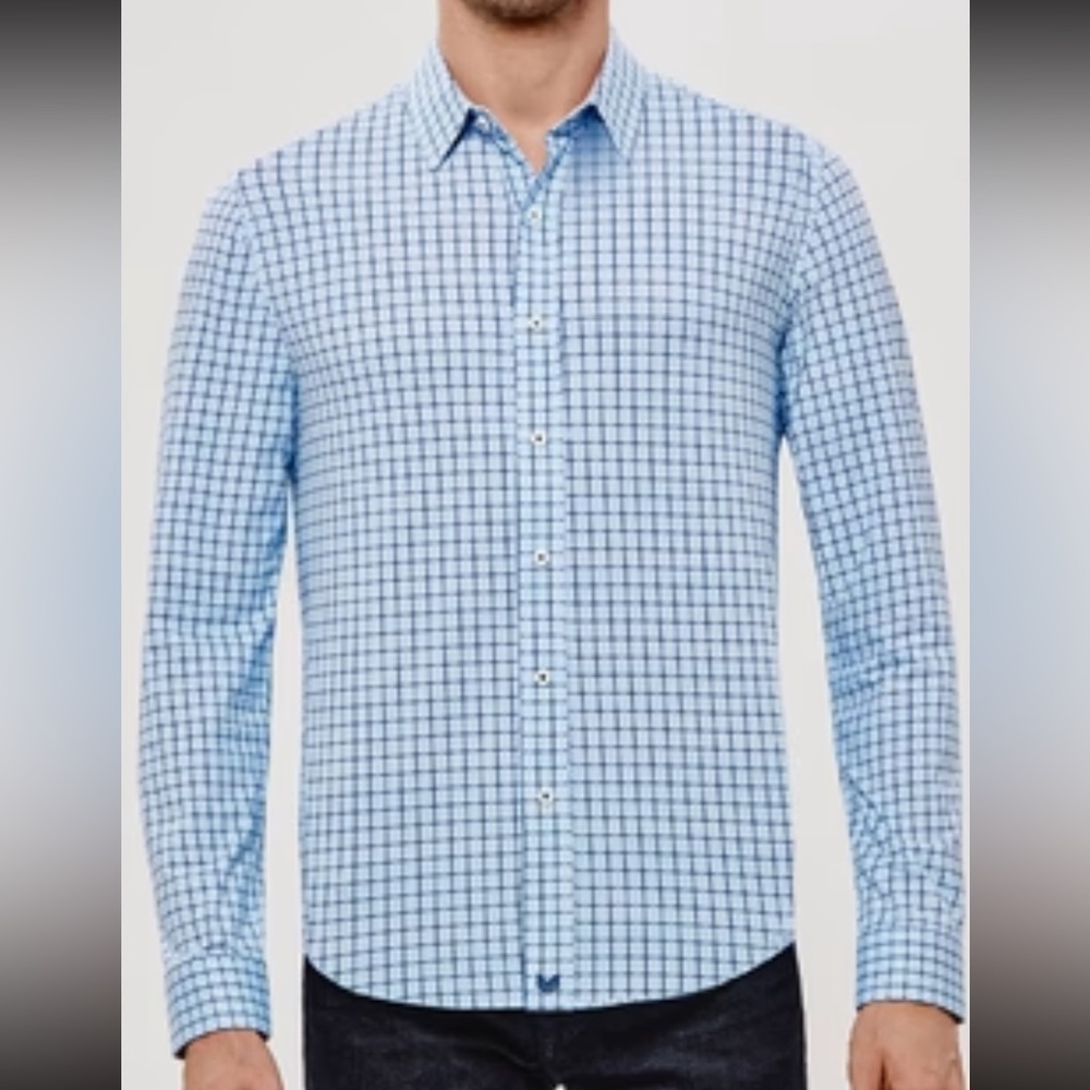 Buttercloth dress shirt in window view icy cotton